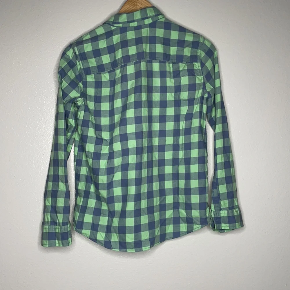 Abercrombie Kids Blue/Green Plaid Button Down Size 11 / 12